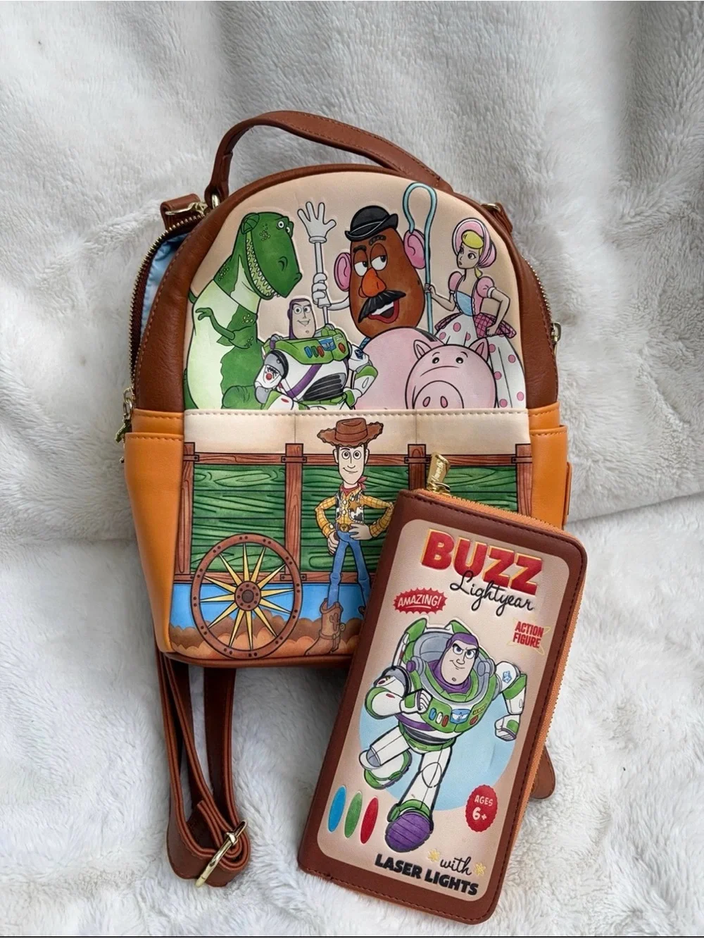 Pixar 25 Anniversary Toy Story Loungefly Backpack & Wallet Set